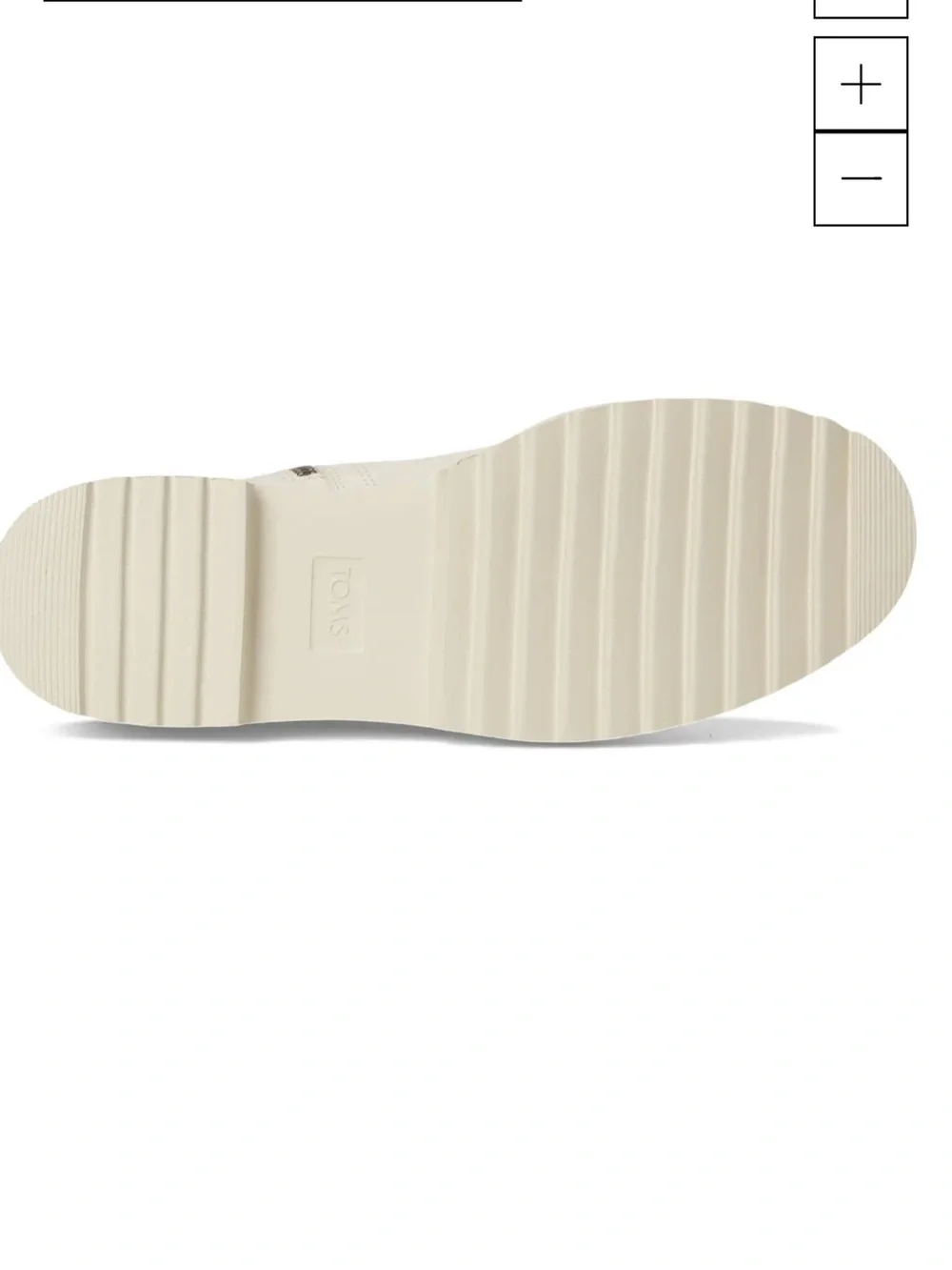 New NIB Toms Maude Cream Chelsea Lug Ankle Boots Sz 10 $120
